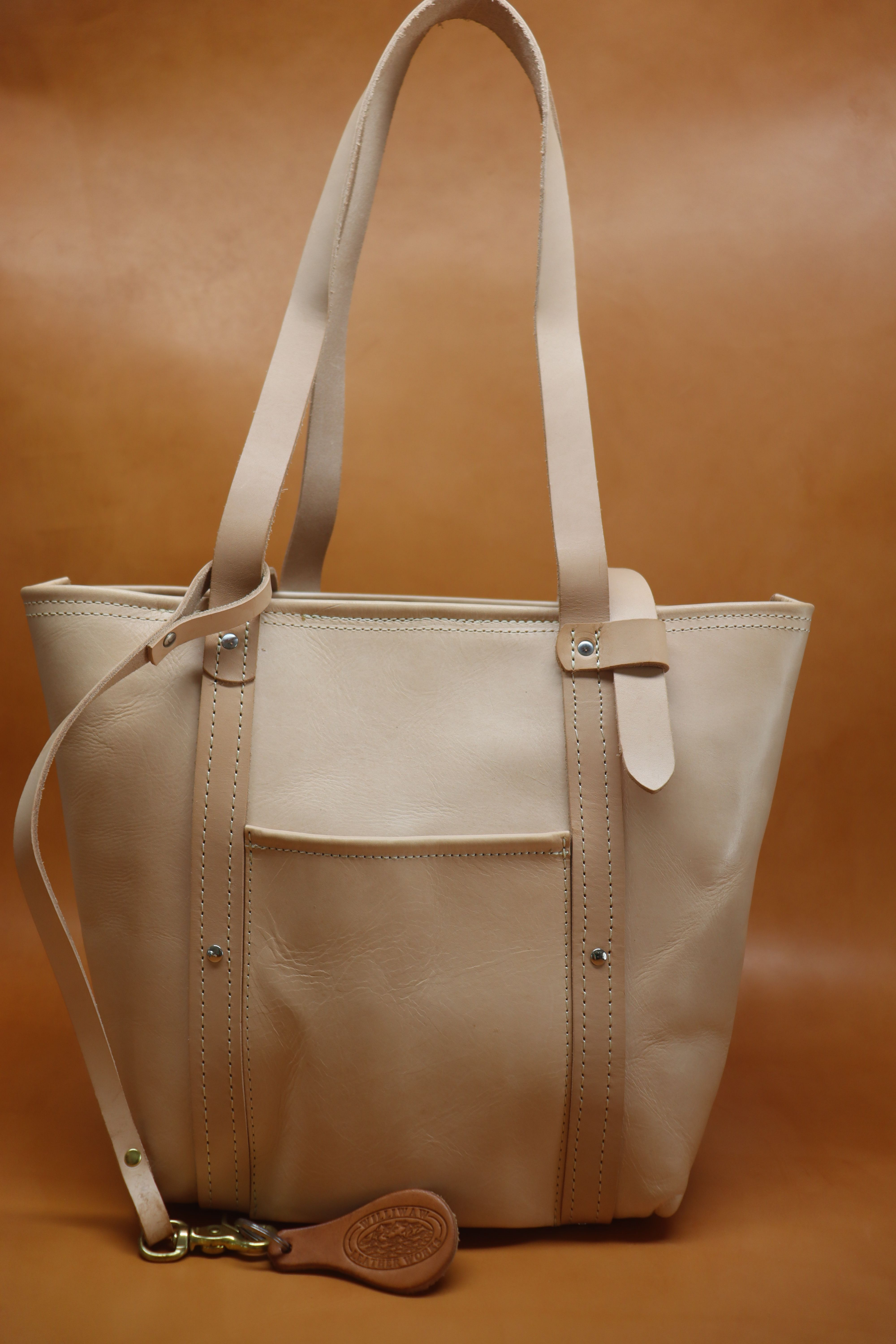 Handmade Vegetable Tanned Leather Tote Bag, Women's Designer Handbags, Lady  Shoulder Bags 15010